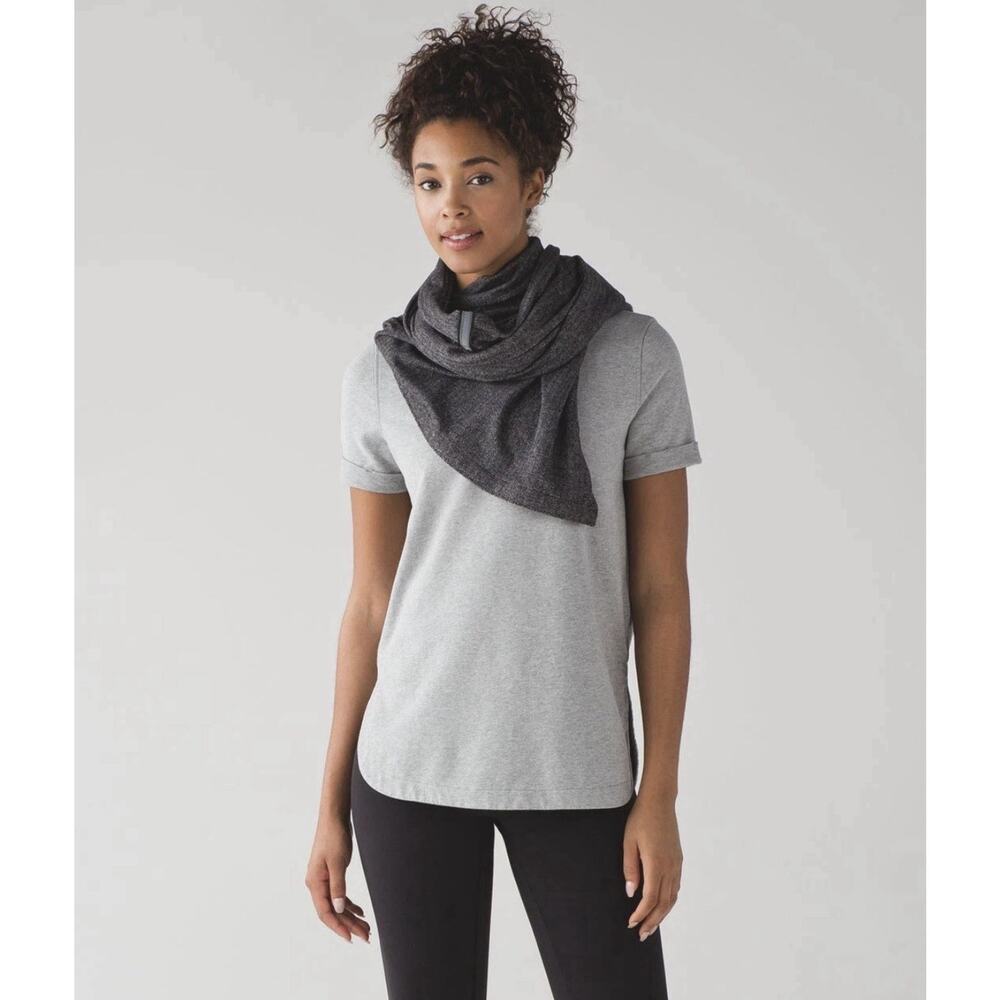 Lululemon Vinyasa Scarf Rulu Heathered Herringbone Heathered Black